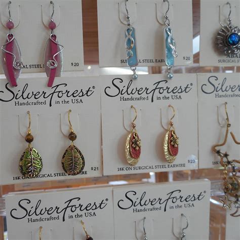 hallmark silver forest earrings